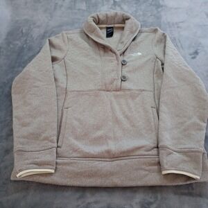The‎ North Face Crescent Ridge Shawl Collar Sweater Womens Large Beige Brown